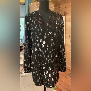 Lane Bryant Blouse with Crochet Accents